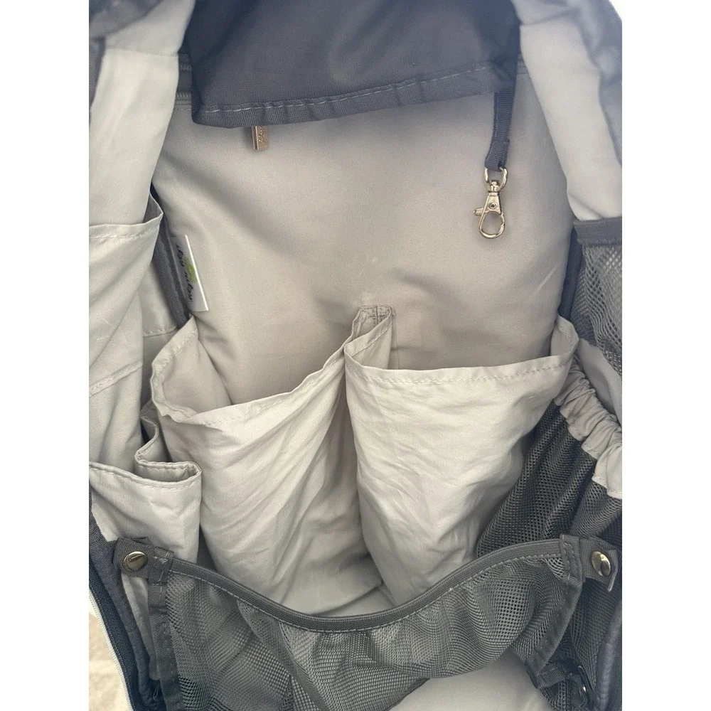 Itzy Ritzy Boss Backpack Diaper Bag Handsome Heather Gray Functional 17 Pockets